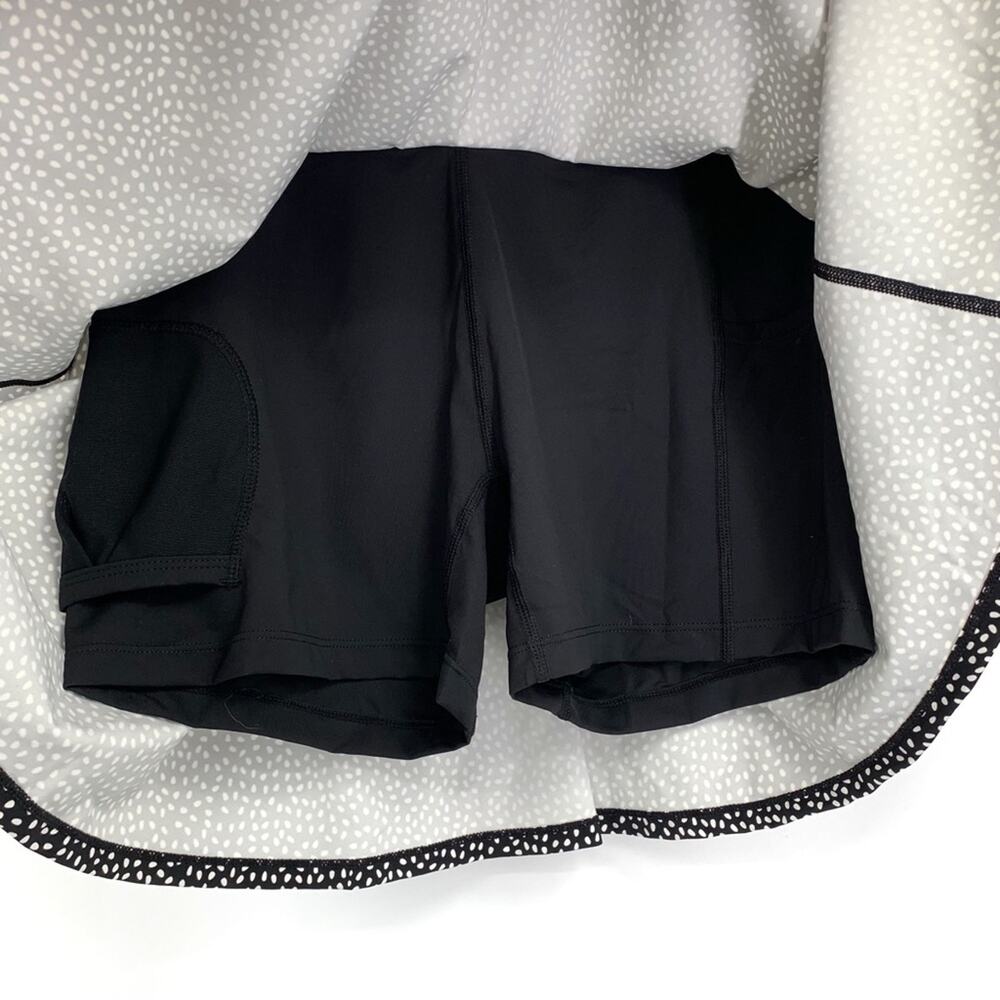 NWT BUFFBUNNY Succulent Skort Black White Polka Dot M - Picture 3 of 6